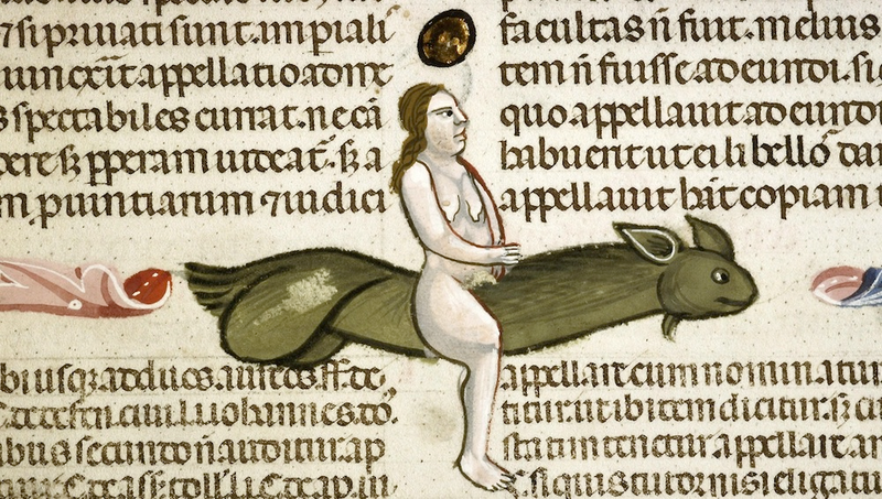 Illustration for article titled Bizarre and vulgar illustrations from illuminated medieval manuscripts